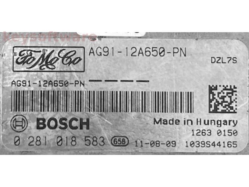 ECU Ford S-Max 2.2TDCI AG91-12A650-PN 0281018583 EDC17CP42 {
