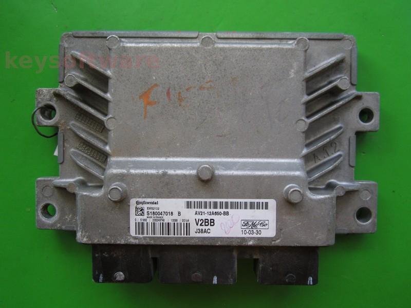 ECU Ford Fiesta 1.25 AV21-12A650-BB S180047018B EMS2102
