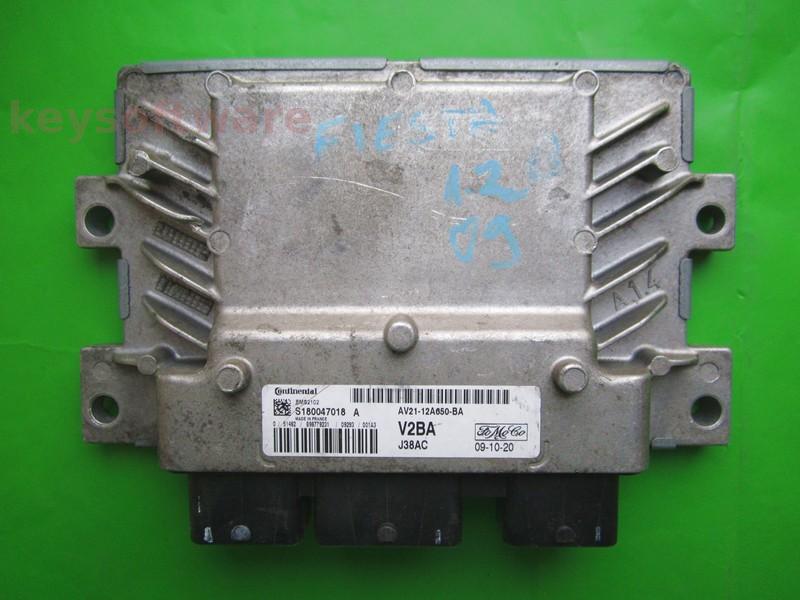 ECU Ford Fiesta 1.2 AV21-12A650-BA S180047018A EMS2102