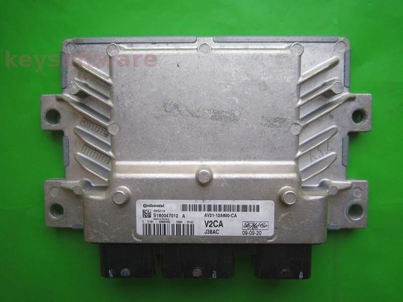ECU Ford Fiesta 1.25 AV21-12A650-CA S180047012A EMS2102