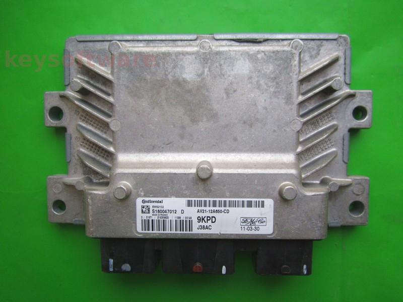 ECU Ford Fiesta 1.25 AV21-12A650-CD S180047012D EMS2102