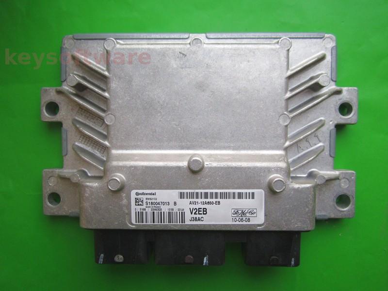 ECU Ford Fiesta 1.25 AV21-12A650-EB S180047013B EMS2102