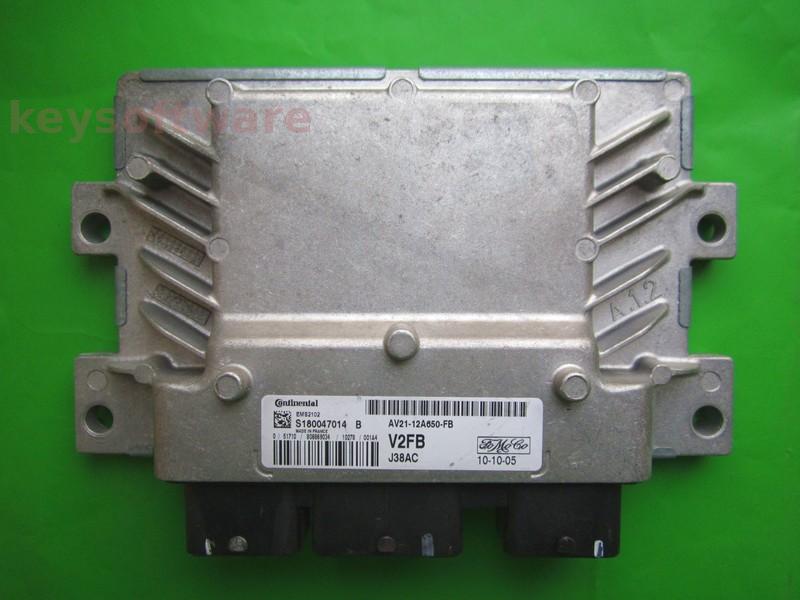 ECU Ford Fiesta 1.2 AV21-12A650-FB S180047014B EMS2102