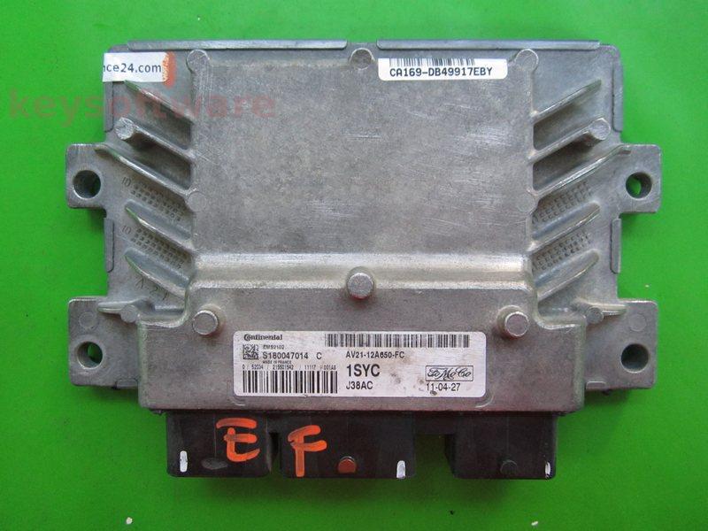 ECU Ford Fiesta 1.4TDCI AV21-12A650-FC S180047014C EMS2102