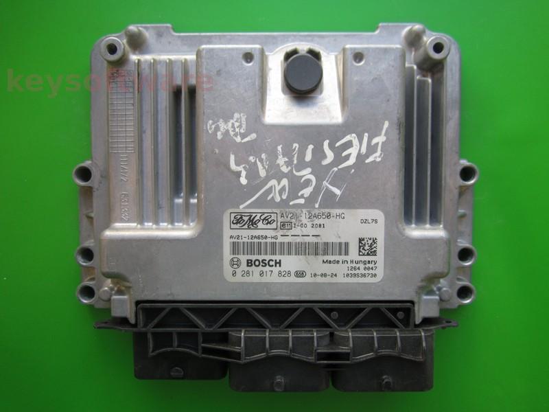 ECU Ford Fiesta 1.6TDCI AV21-12A650-HG 0281017828 EDC17C10 {