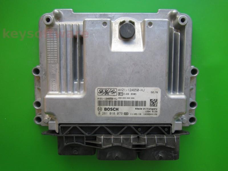 ECU Ford Fiesta 1.6TDCI AV21-12A650-HJ 0281018079 EDC17C10 {