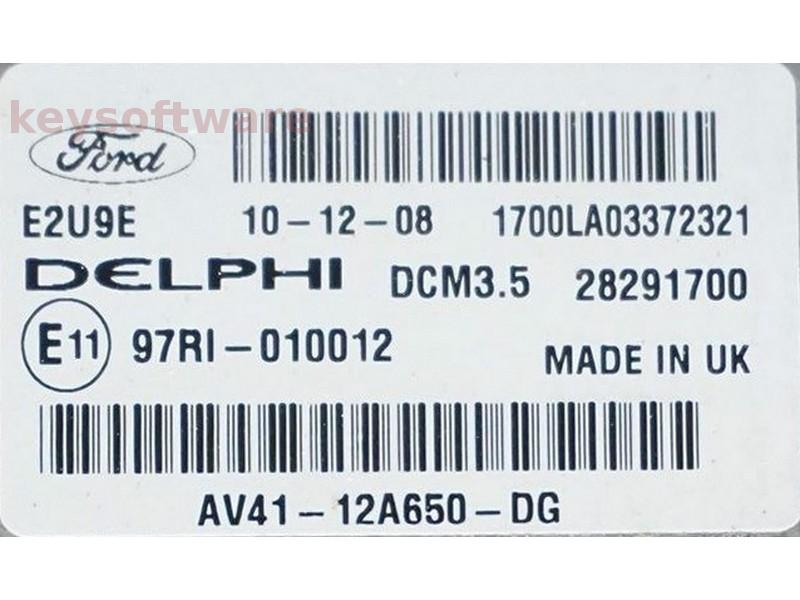 ECU Ford Kuga 2.0TDCI AV41-12A650-DG 28291700 DCM3.5 {