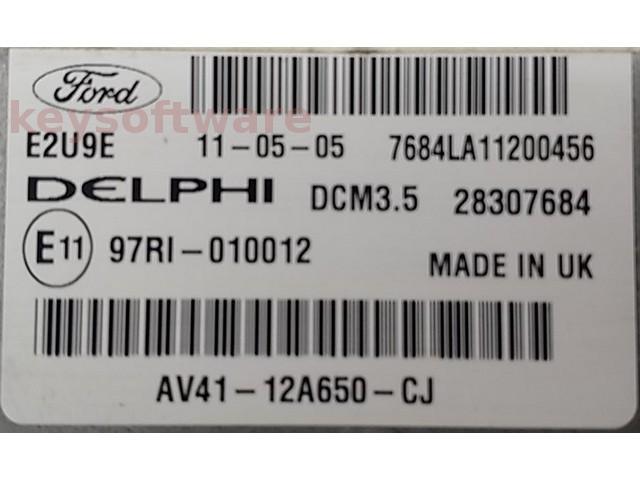 ECU Ford Kuga 2.0TDCI AV41-12A650-CJ 28307684 DCM3.5 {
