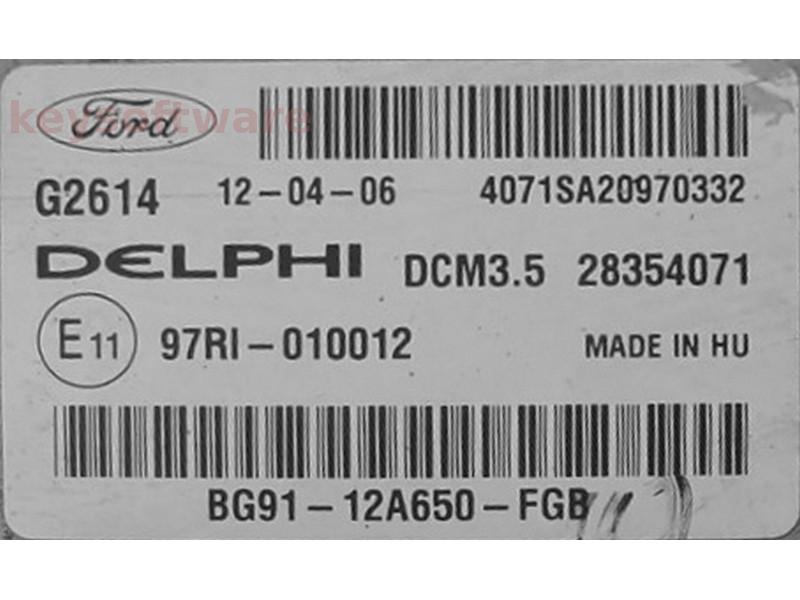 ECU Ford Mondeo 2.0TDCI BG91-12A650-FGB 28354071 DCM3.5 {