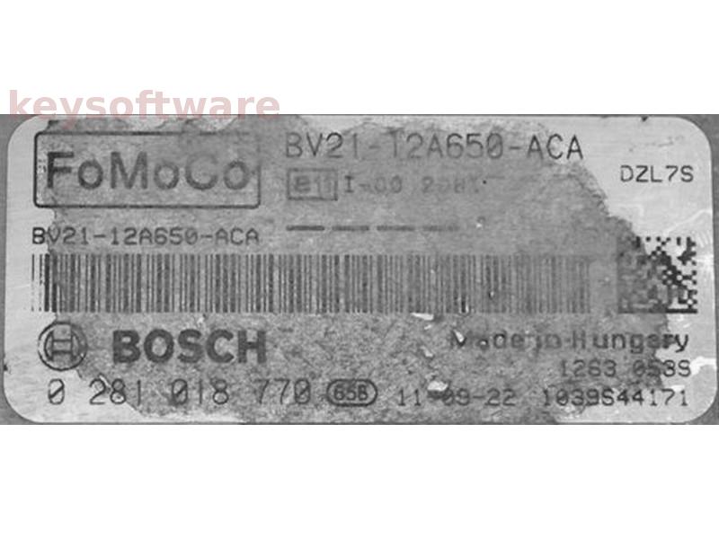 ECU Ford Fiesta 1.4TDCI BV21-12A650-ACA 0281018770 EDC17C10 {