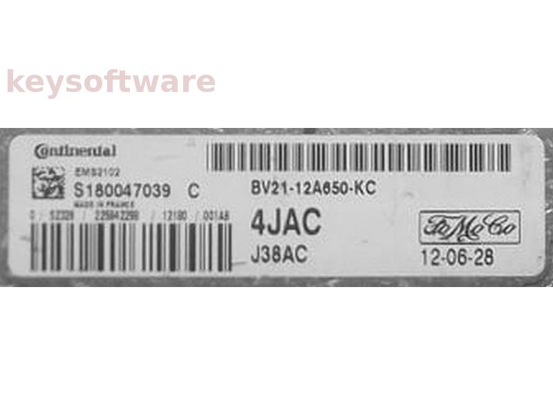 ECU Ford Fiesta 1.6 BV21-12A650-KC S180047039C EMS2102
