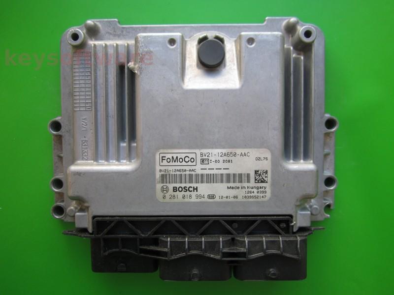 ECU Ford Fiesta 1.6TDCI BV21-12A650-AAC 0281018994 EDC17C10