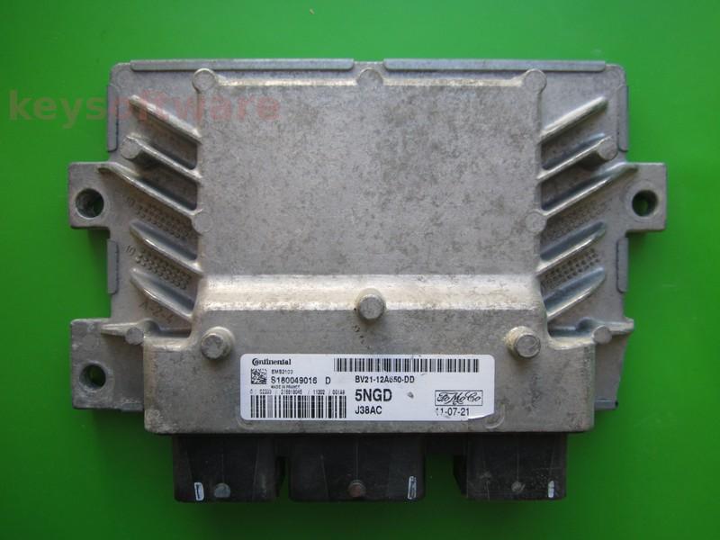 ECU Ford Fiesta 1.6 BV21-12A650-DD S180049016D EMS2103