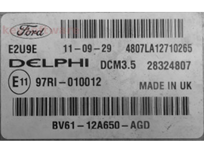 ECU Ford Focus 2.0TDCI BV61-12A650-AGD 28324807 DCM3.5