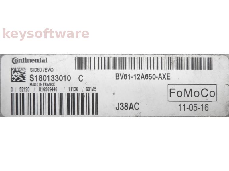 ECU Ford Focus 1.6TDCI BV61-12A650-AXE S180133010C SID807EVO {