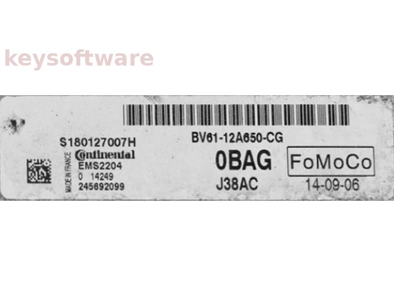 ECU Ford Focus 1.6 BV61-12A650-CG S180127007H EMS2204