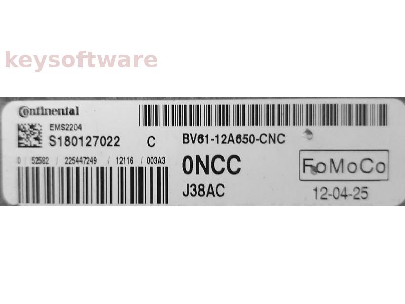 ECU Ford Focus 1.6 BV61-12A650-CNC S180127022C EMS2204