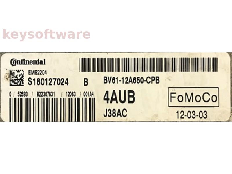 ECU Ford Focus 1.6TDCI BV61-12A650-CPB S180127024B EMS2204 {