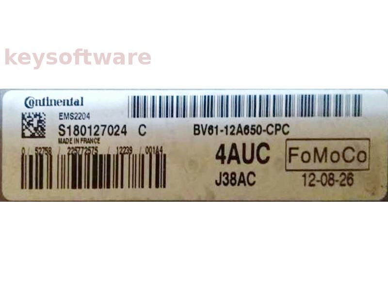 ECU Ford Focus 1.6 BV61-12A650-CPC S180127024C EMS2204 {