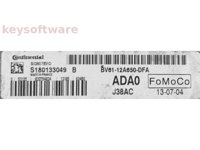 ECU Ford Focus 1.6TDCI BV61-12A650-DFA S180133049B SID807EVO