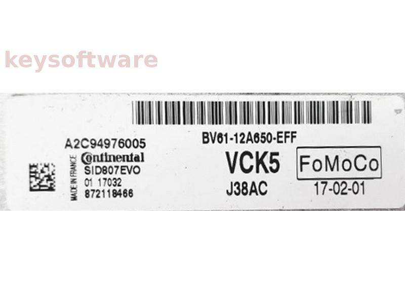ECU Ford Focus 1.6TDCI BV61-12A650-EFF A2C94976005 SID807EVO {