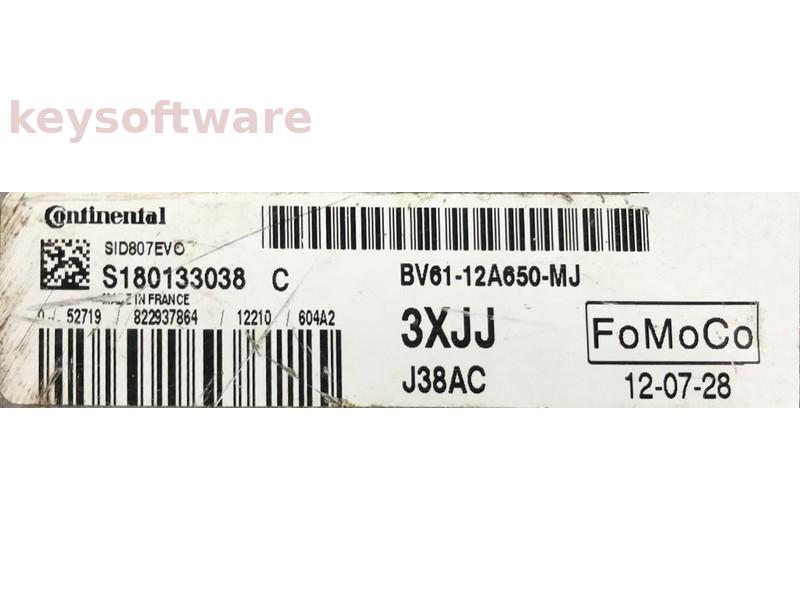 ECU Ford Focus 1.6TDCI BV61-12A650-MJ S180133038C SID807EVO {