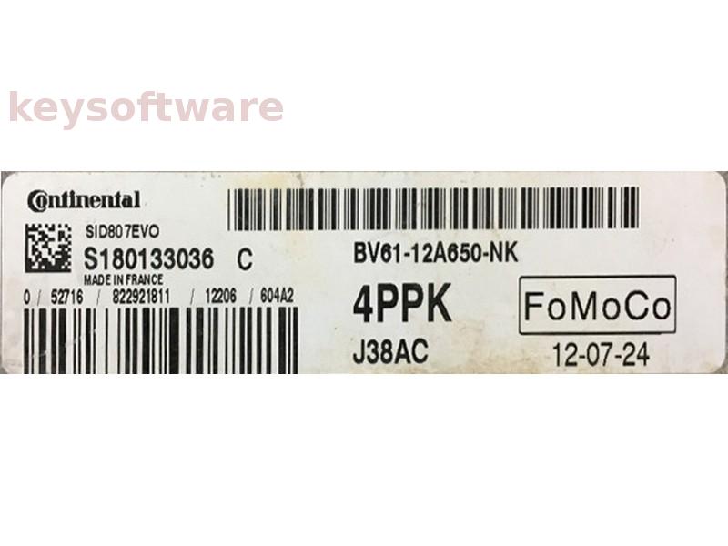 ECU Ford Focus 1.6TDCI BV61-12A650-NK S180133036C SID807EVO {