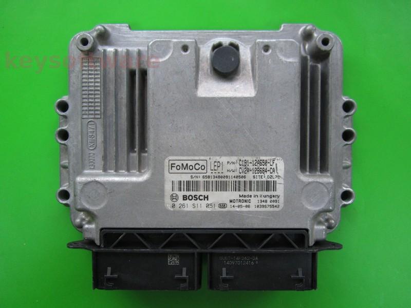 ECU Ford Fiesta 1.6 C1B1-12A650-LF 0261S11051 MED17.0.1 {