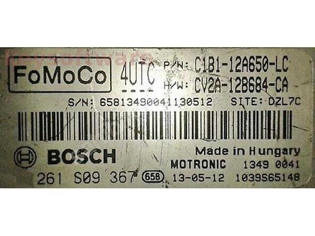 ECU Ford Fiesta 1.6 C1B1-12A650-LC 0261S09367 MED17.0.1 {