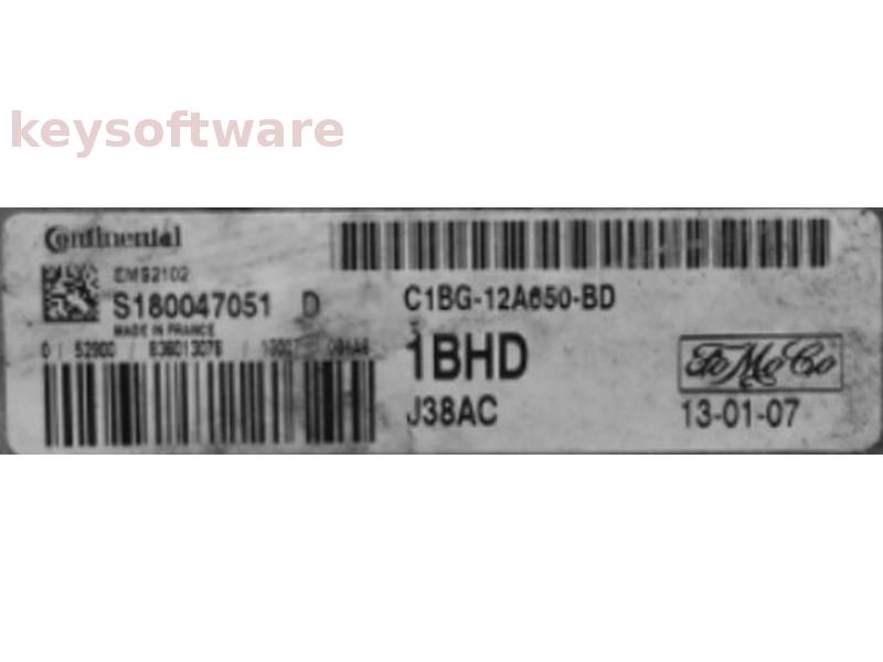 ECU Ford Fiesta 1.25 C1BG-12A650-BD S180047051D EMS2102