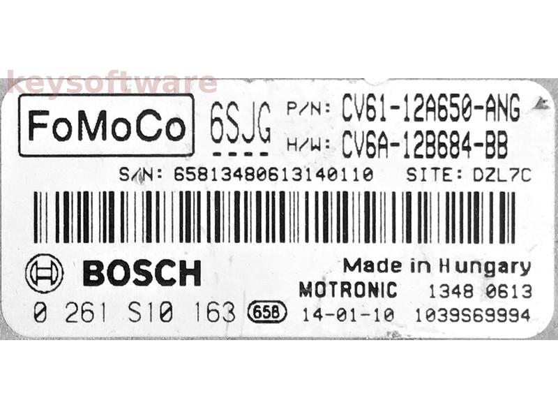 ECU Ford Focus 1.0 CV61-12A650-ANG 0261S10163 MED17.0.1