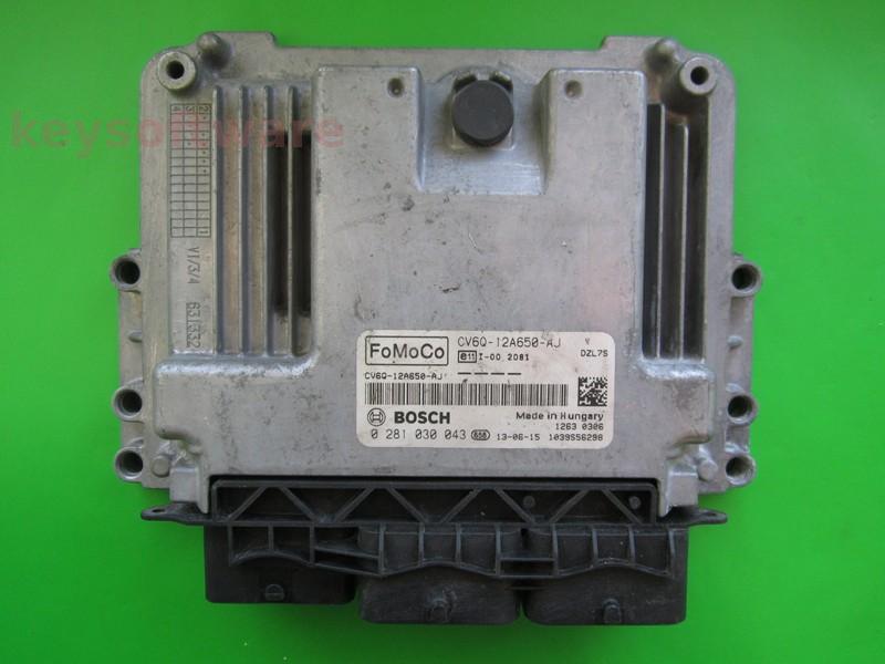 ECU Ford Focus 1.6TDCI CV6Q-12A650-AJ 0281030043 EDC17C10 {+