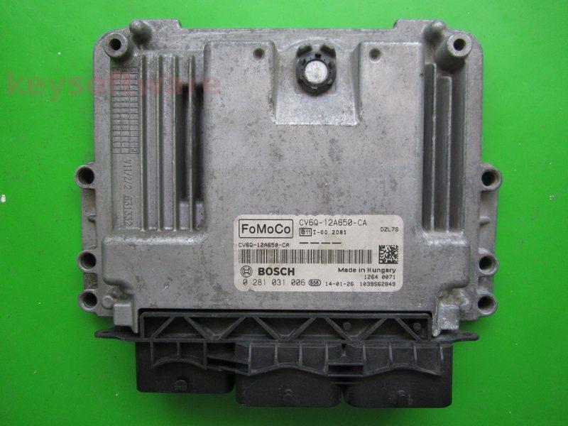 ECU Ford Focus 1.6TDCI CV6Q-12A650-CA 0281031006 EDC17C10