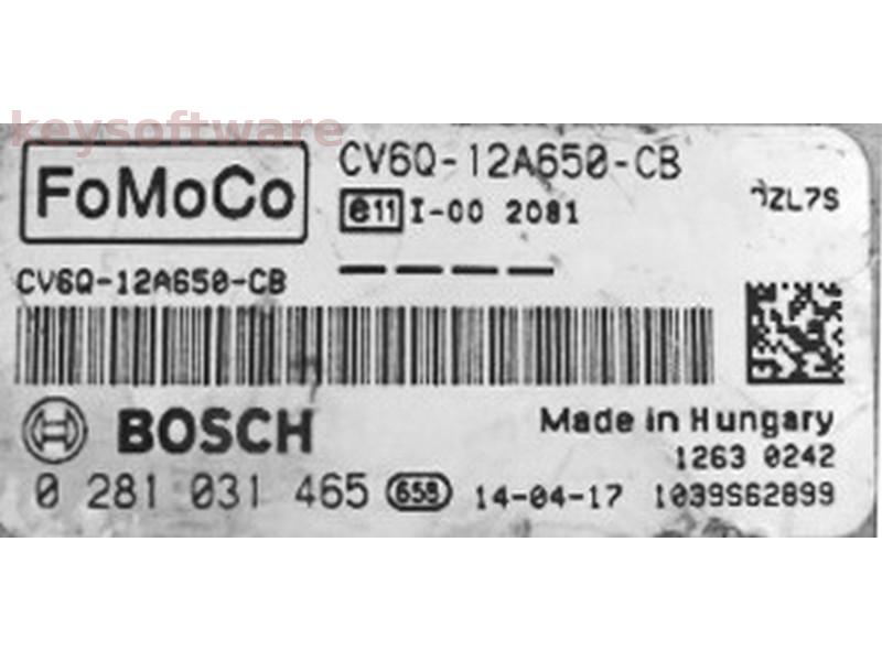 ECU Ford Focus 1.6TDCI CV6Q-12A650-CB 0281031465 EDC17C10 {