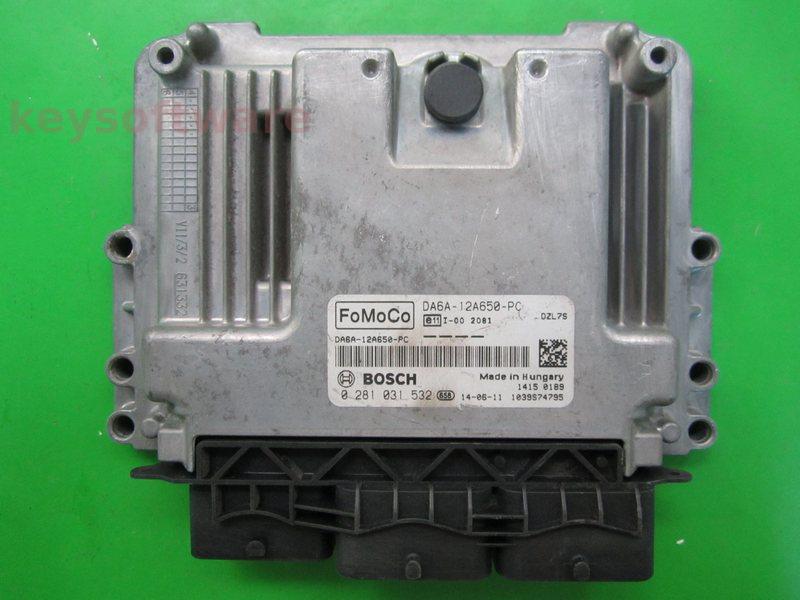 ECU Ford Fiesta 1.6TDCI DA6A-12A650-PC 0281031532 EDC17C10 {