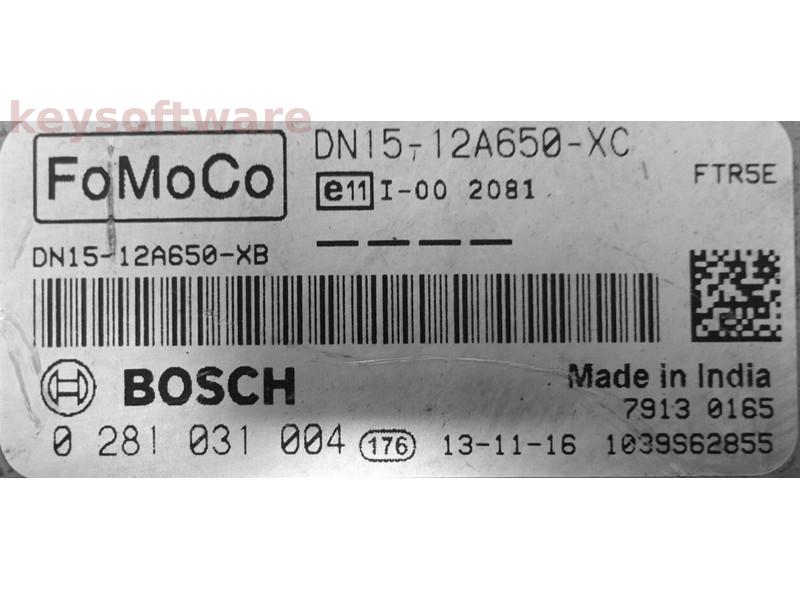 ECU Ford Fiesta 1.6TDCI DN15-12A650-XC 0281031004 EDC17C10 {