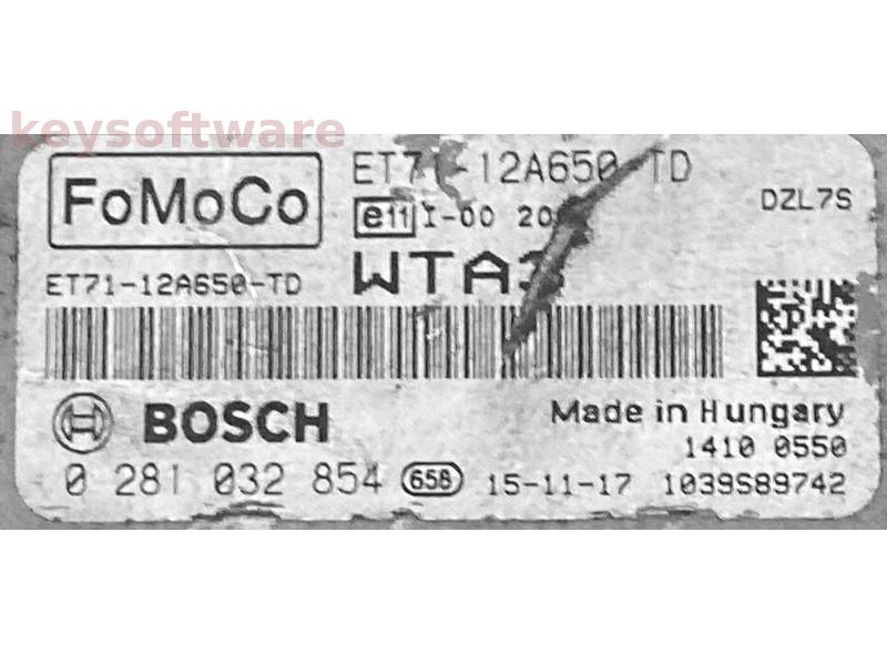 ECU Ford Courier 1.5TDCI ET71-12A650-TD 0281032854 EDC17C10 {