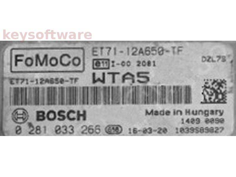 ECU Ford Transit Courier 1.5TDCI ET71-12A650-TF 0281033266 EDC17
