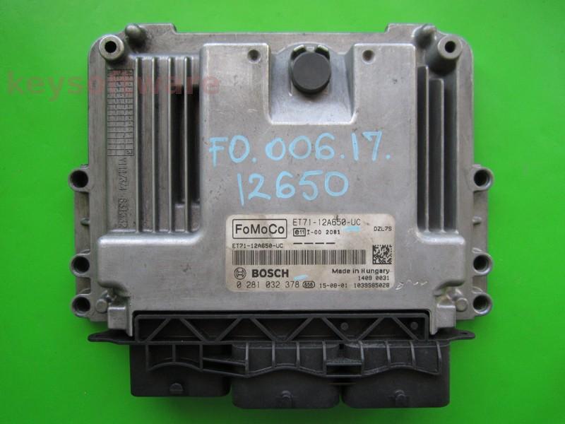 ECU Ford Courier 1.5TDCI ET71-12A650-UC 0281032378 EDC17C10 {