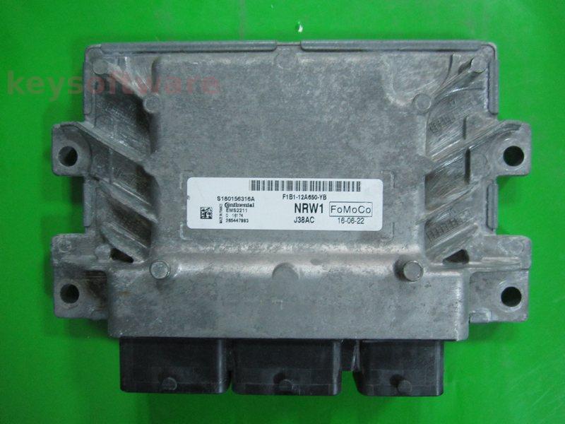 ECU Ford Fiesta 1.6 F1B1-12A650-YB S180156316A EMS2211