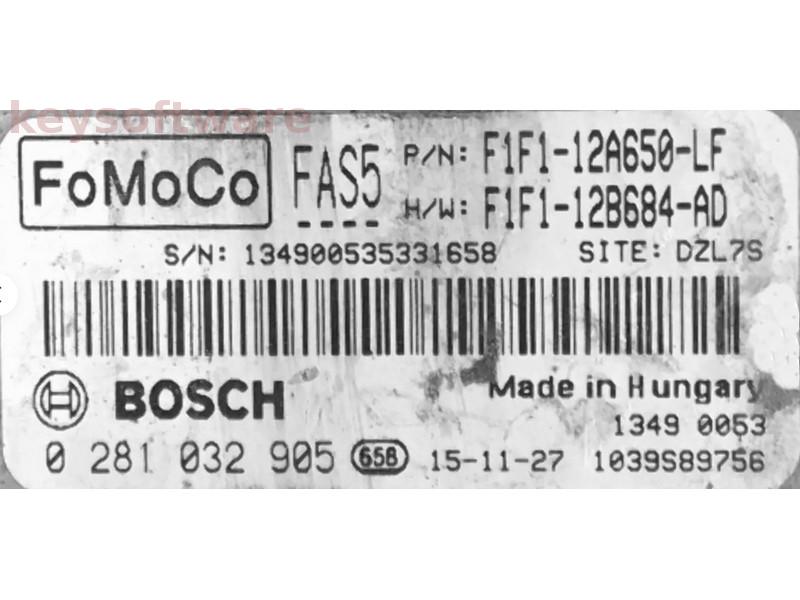 ECU Ford Fiesta 1.5TDCI F1F1-12A650-LF 0281032905 EDC17C70