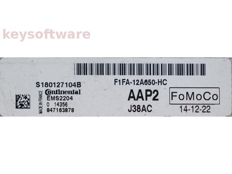 ECU Ford Focus 1.6 F1FA-12A650-HC S180127104B EMS2204 {