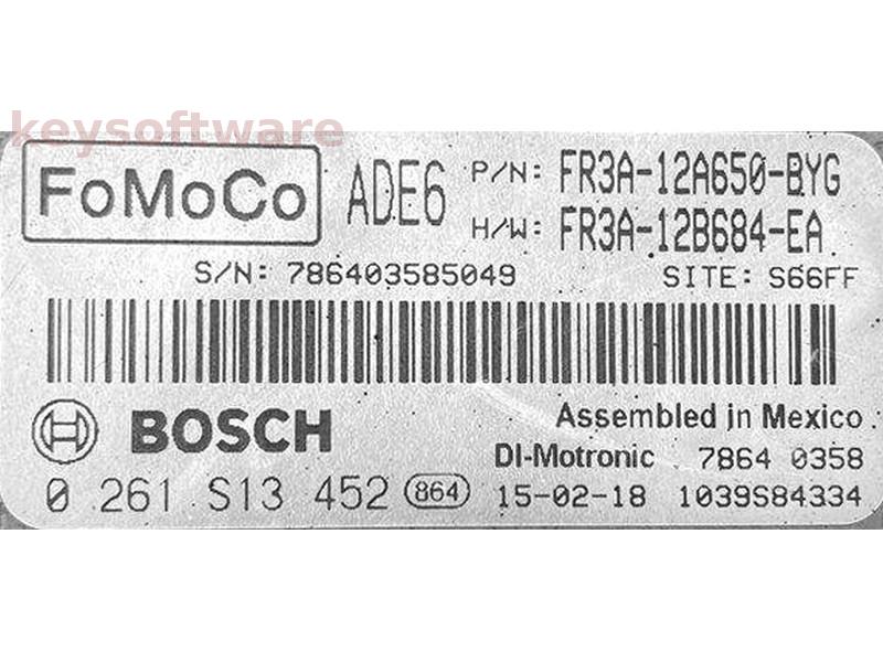 ECU Ford Mustang 2.3 FR3A-12A650-BYG 0261S13452 MEDG17.0 {