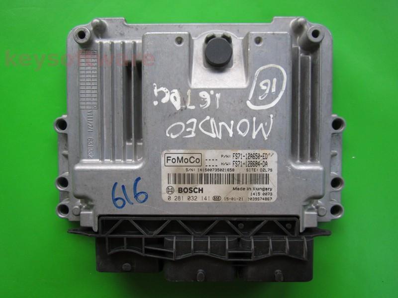 ECU Ford Mondeo 1.6TDCI FS71-12A650-ED 0281032141 EDC17C10
