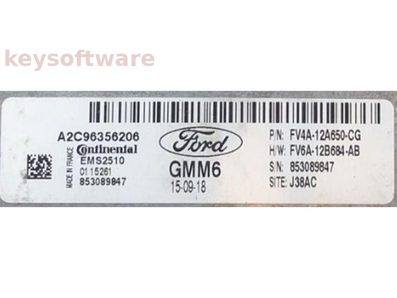 ECU Ford Kuga 1.0 FV4A-12A650-CG A2C96356206 EMS2510 {