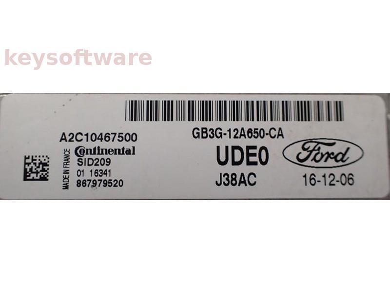 ECU Ford Ranger 2.2TDCI GB3G-12A650-CA A2C10467500  SID209 {