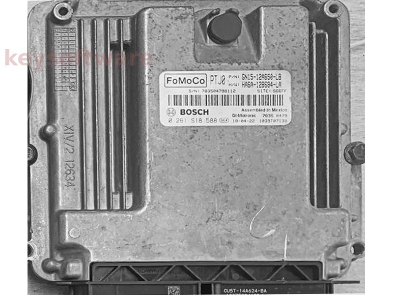 ECU Ford Fiesta 1.0 GN15-12A650-LB 0261S18588 MEDG17.0 {