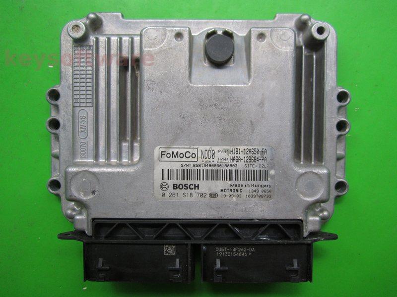 ECU Ford Fiesta 1.0 H1B1-12A650-FA 0261S18702 MED17.0.7 {