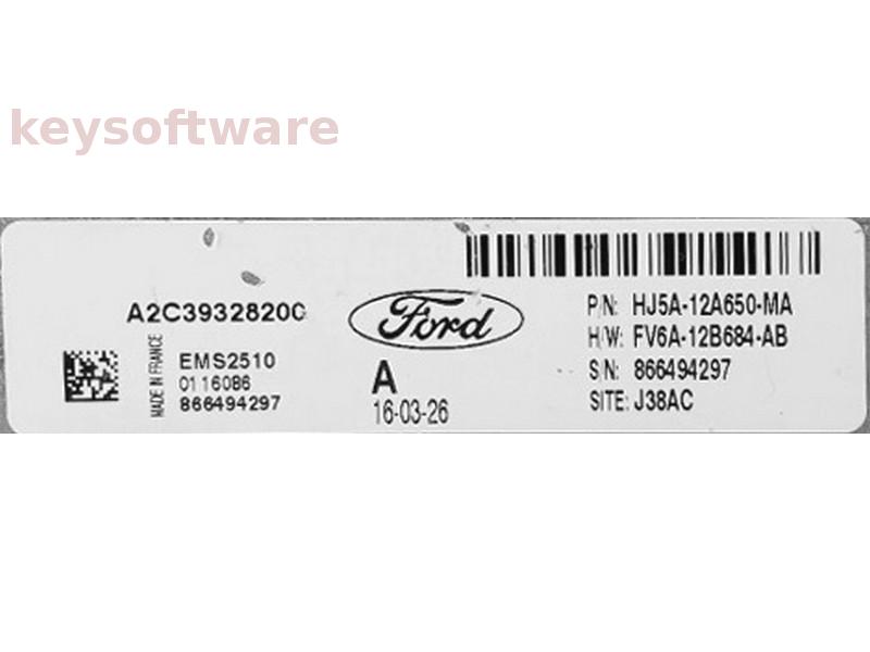 ECU Ford Kuga 1.5 HJ5A-12A650-MA A2C3932820C EMS2510 {