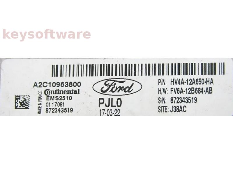 ECU Ford Kuga 1.5 HV4A-12A650-HA A2C10963800 EMS2510 {